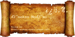 Énekes Noémi névjegykártya