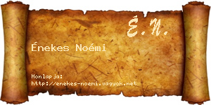 Énekes Noémi névjegykártya